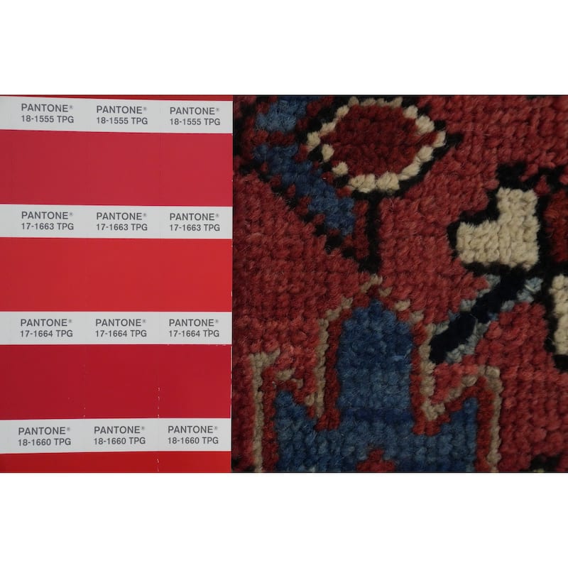 Hand Knotted Oriental 100% Wool Carpet Traditional Medallion Oranges & Rust Heriz (serapi) Area Rug - 13' 2'' X 10' 4''