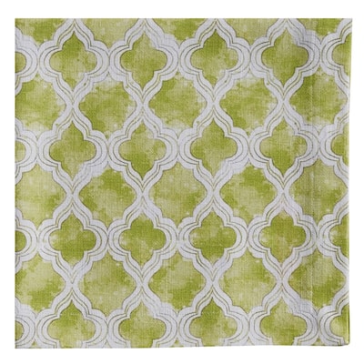 Split P Green Watercolor Geo Napkin Set of 4 - 20" x 20"