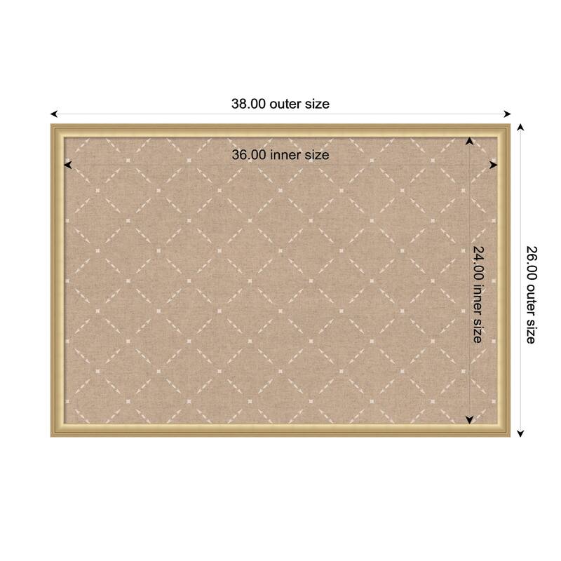 Kate and Laurel Pinboard Beige Lattice Pattern