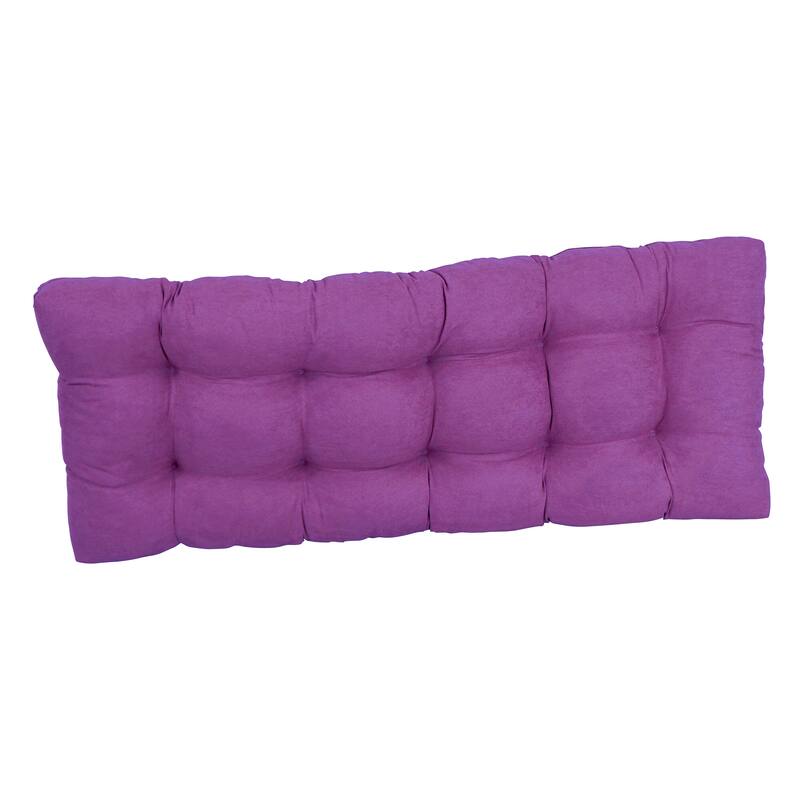Solid Microsuede Tufted Indoor Bench Cushion (Multiple widths from 42 to 60 inch)
