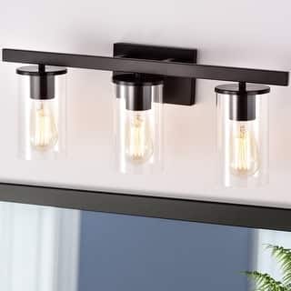 3-Light Vanity Light with Clear Glass Shades