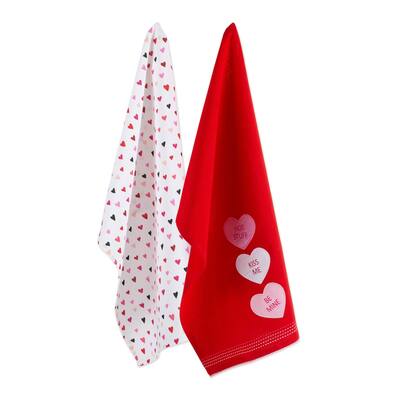 DII Valentine's Day Printed Dishtowel (Set of 2)