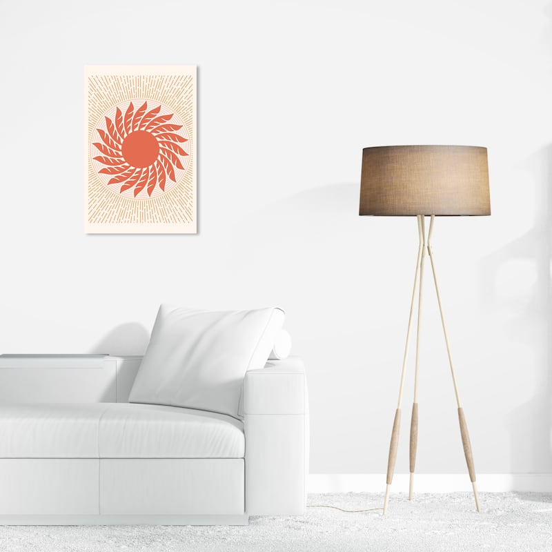 Wynwood Studio Canvas Astronomy and Space Sun in Movement Orange and Dark Orange Modern & Contemporary Wall Art Canvas Print - 16 x 24