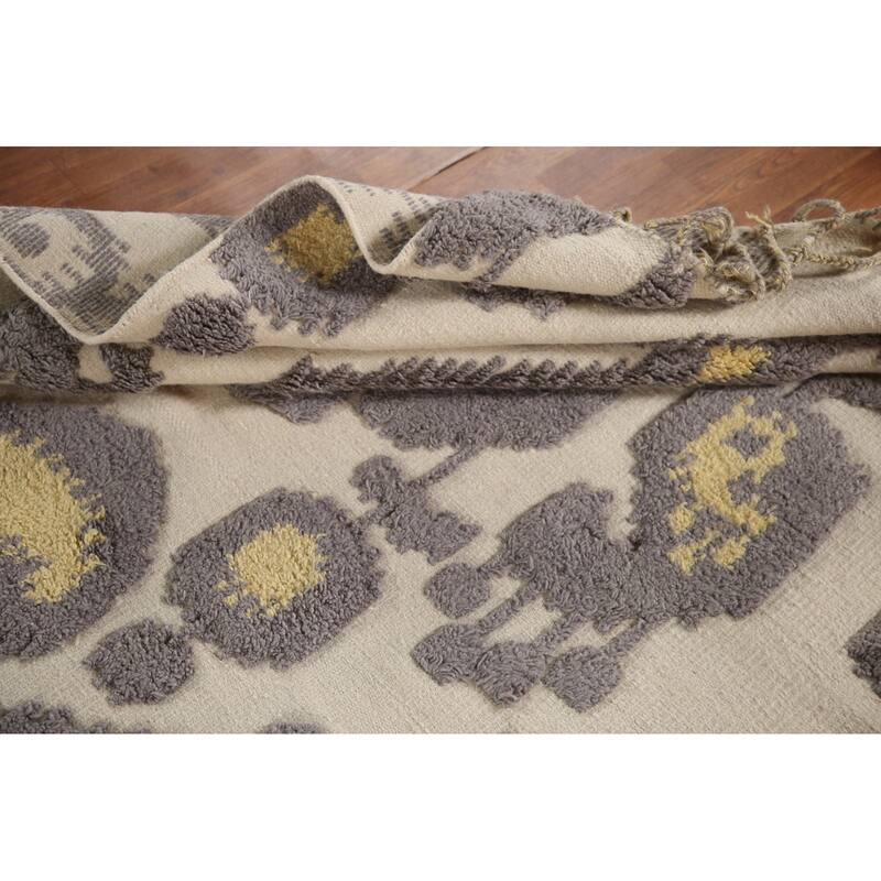 Moroccan Oriental Area Rug Hand-Knotted Wool Carpet - 5'2"x 7'11"