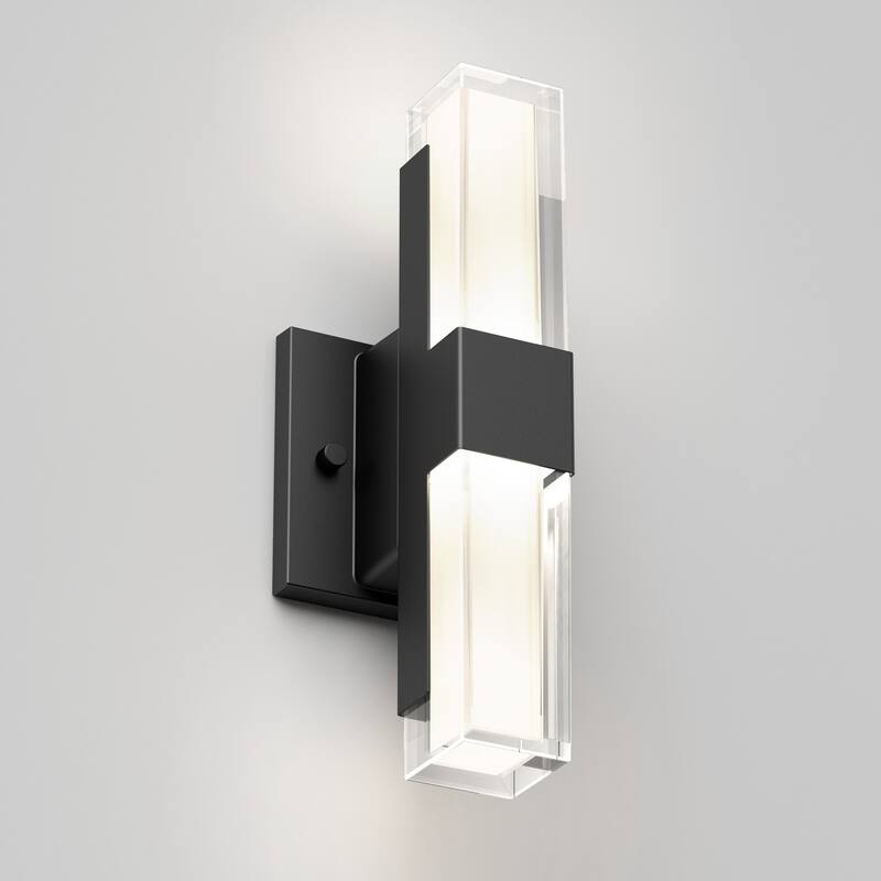 Artika Gemini Outdoor Wall Sconce, Matte Black