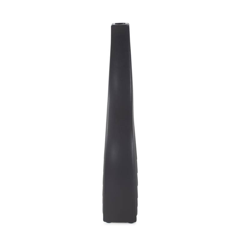 Allan Andrews Tapered Matte Black Ceramic Onion Vase Collection
