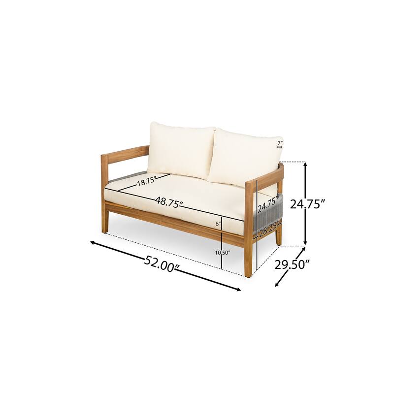 Christopher Knight Home - Porto Outdoor Loveseat & Table with Club Chair Set