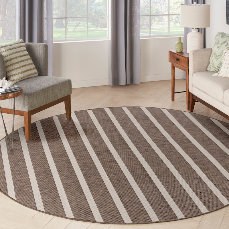 Nourison Positano Indoor/Outdoor Striped Area Rug