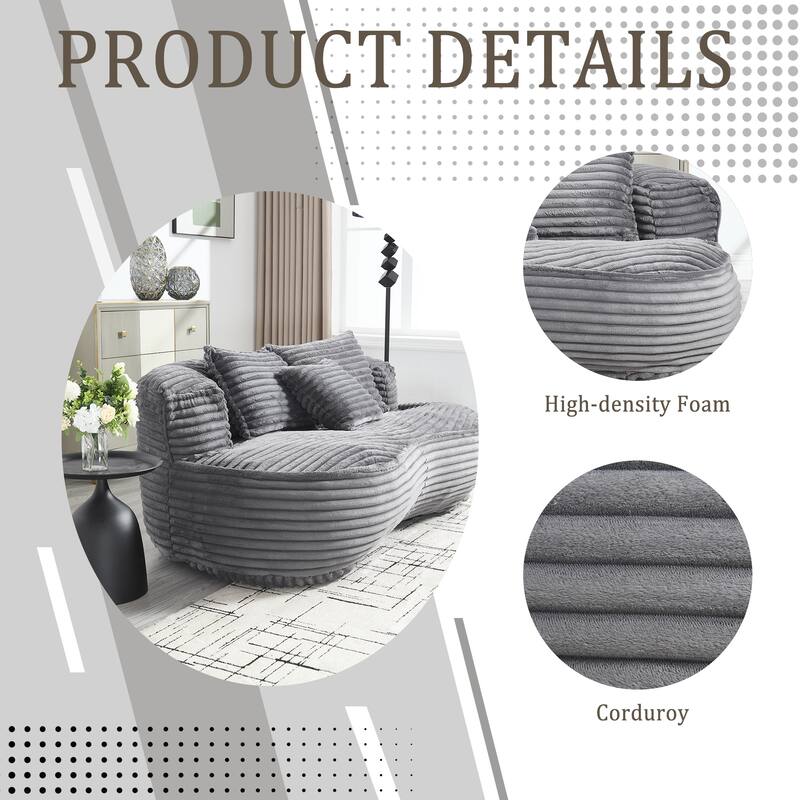 Roomfitters High Back Bean Bag Chair, Soft Lazy Sofa Lounger for Adults and Teens, Indoor and Outdoor Floor Couch