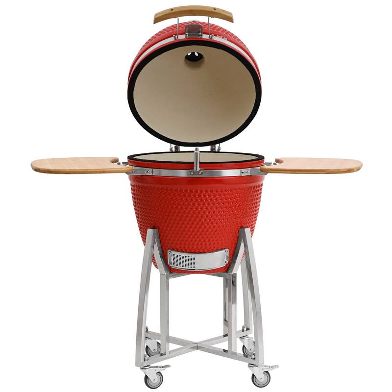 21" Comfortbilt Kamado Grill in Red - N/A
