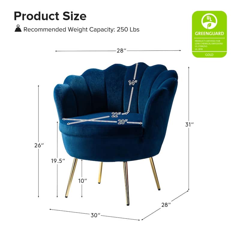 Xabier Cute Modern Upholstered Barrel Chair Accent Chair with Tufted Back by HULALA HOME