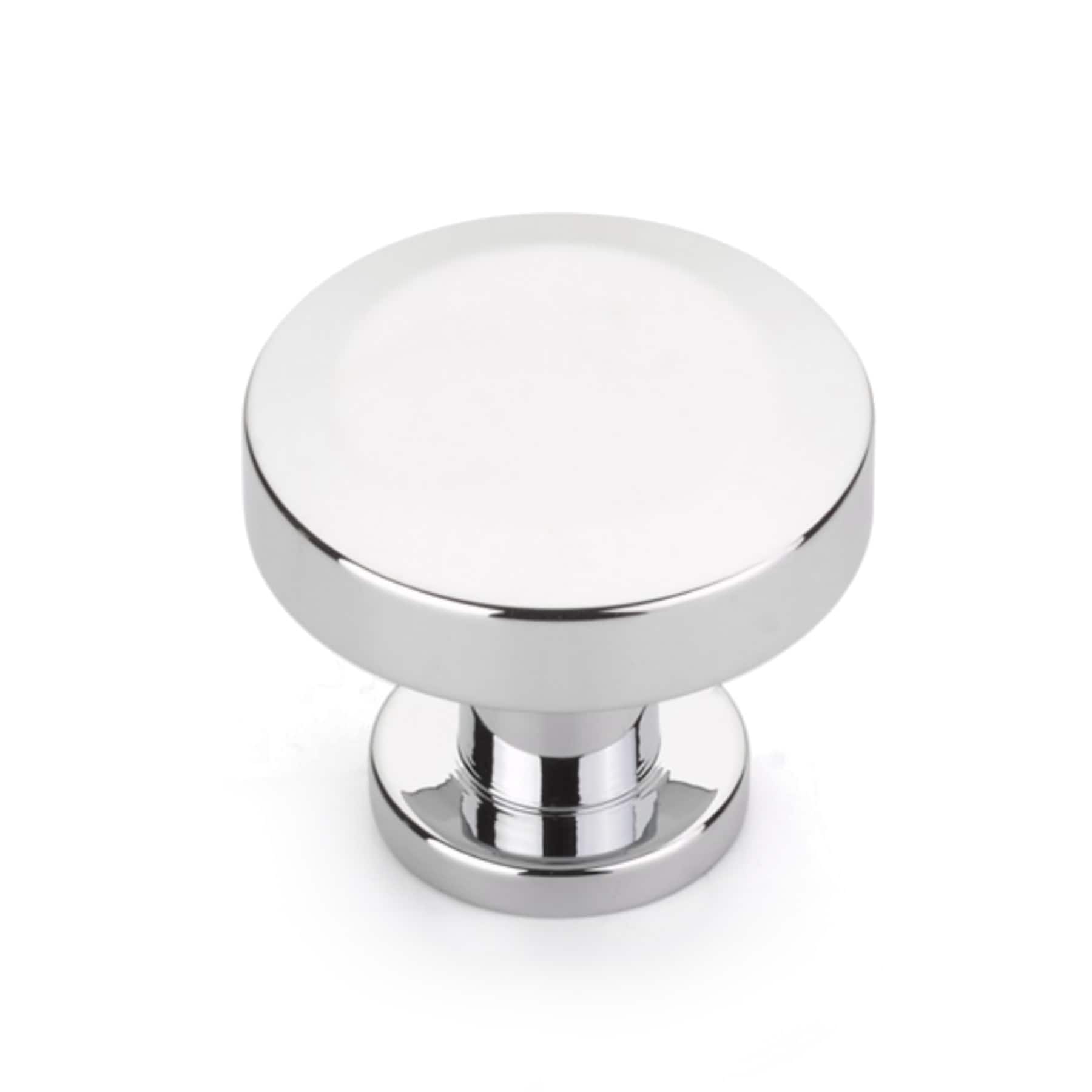 Schaub and Company Heathrow 1-1/4" Contemporary Flat Disc Round Solid