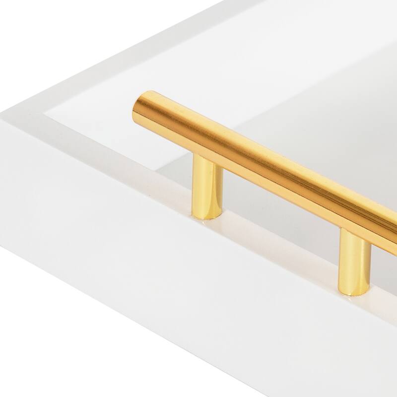 Kate and Laurel Lipton Rectangle Wood Tray Set - 2 Piece