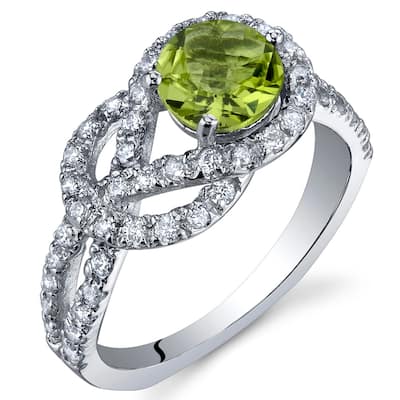 Sterling Silver 0.75 ct Peridot Birthstone Ring
