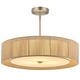 preview thumbnail 46 of 71, 3-Light 20"W Drum Fabric Semi Flush Mount Pendant Chandelier