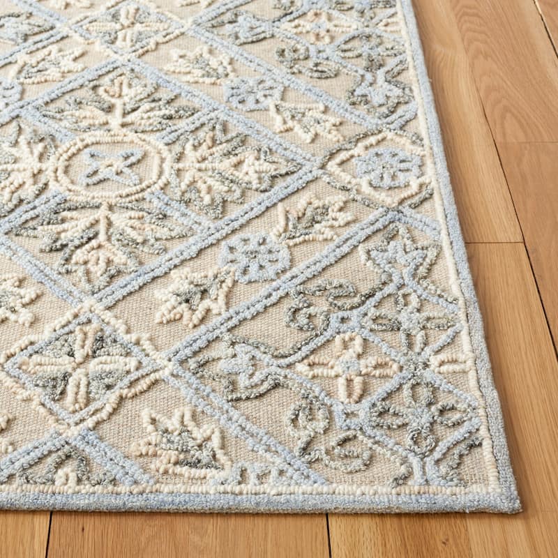 SAFAVIEH Handmade Trace Ebony Wool Rug