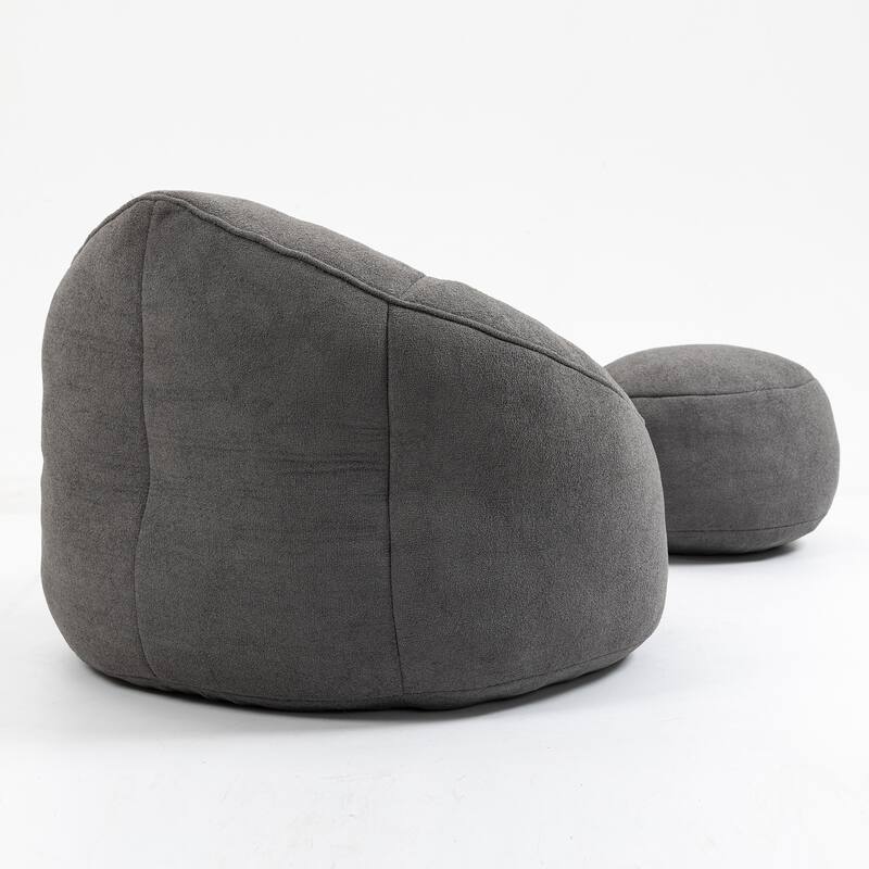 Bedding Bean Bag Sofa Chair High Pressure Foam Bean Bag Chair Adult Material with Padded Foam Padding Compressed With Footrest