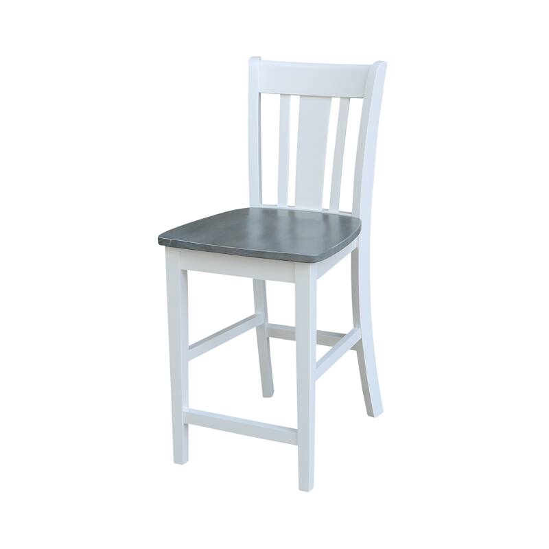 30" Round Pedestal Gathering Height Table With 2 San Remo Counter Height Stools - Set of 3 Pieces