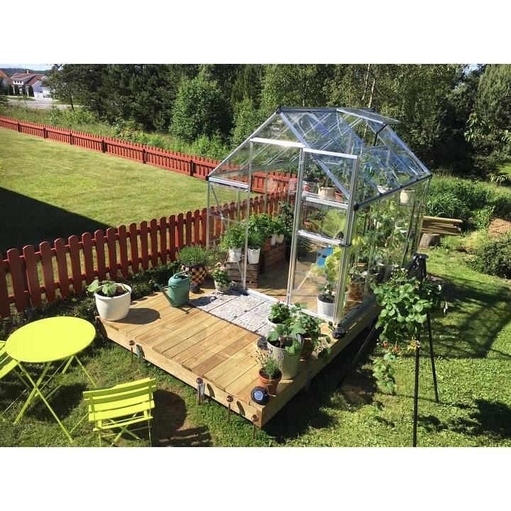Harmony 6 ft. Silver & Grey /Clear DIY Greenhouse Kit