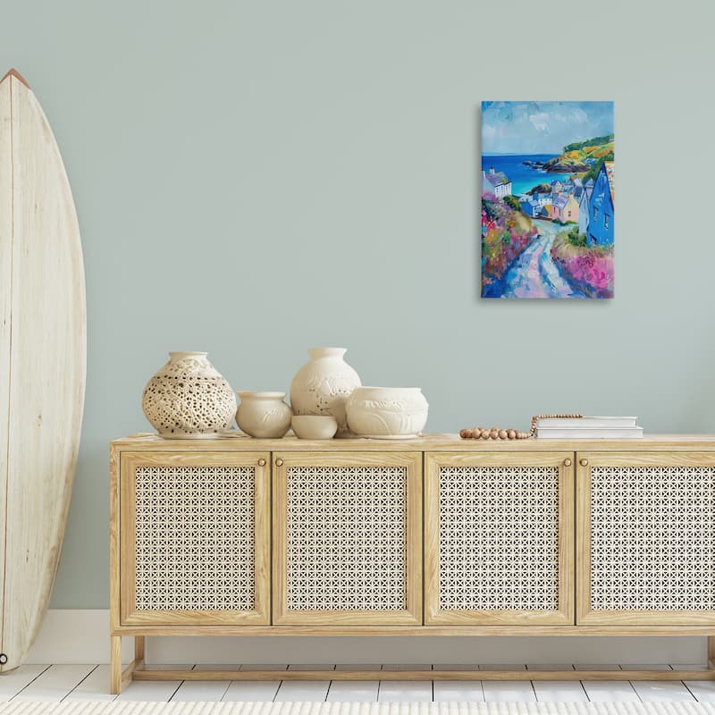 Stupell Seaside Town Overlook Canvas Wall Art Design By LSR Design Studio