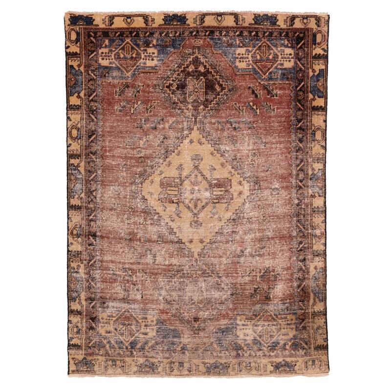 ECARPETGALLERY Hand-knotted Antalya Vintage Copper Wool Rug - 4'7 x 6'5