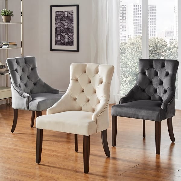 slide 2 of 15, Benchwright II Tufted Wingback Chairs (Set of 2) by iNSPIRE Q Bold