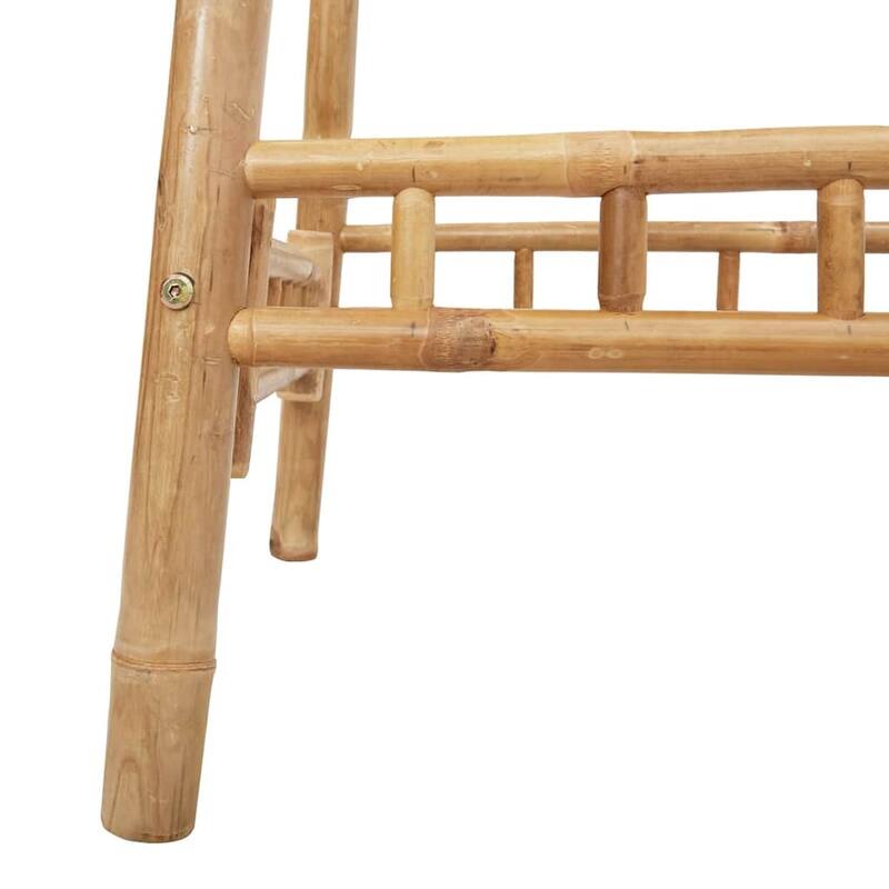 vidaXL Outdoor Bar Table Bamboo Tall Footrest Outdoor Bar Table Square - 21.7 x 21.7 x 39.4 in