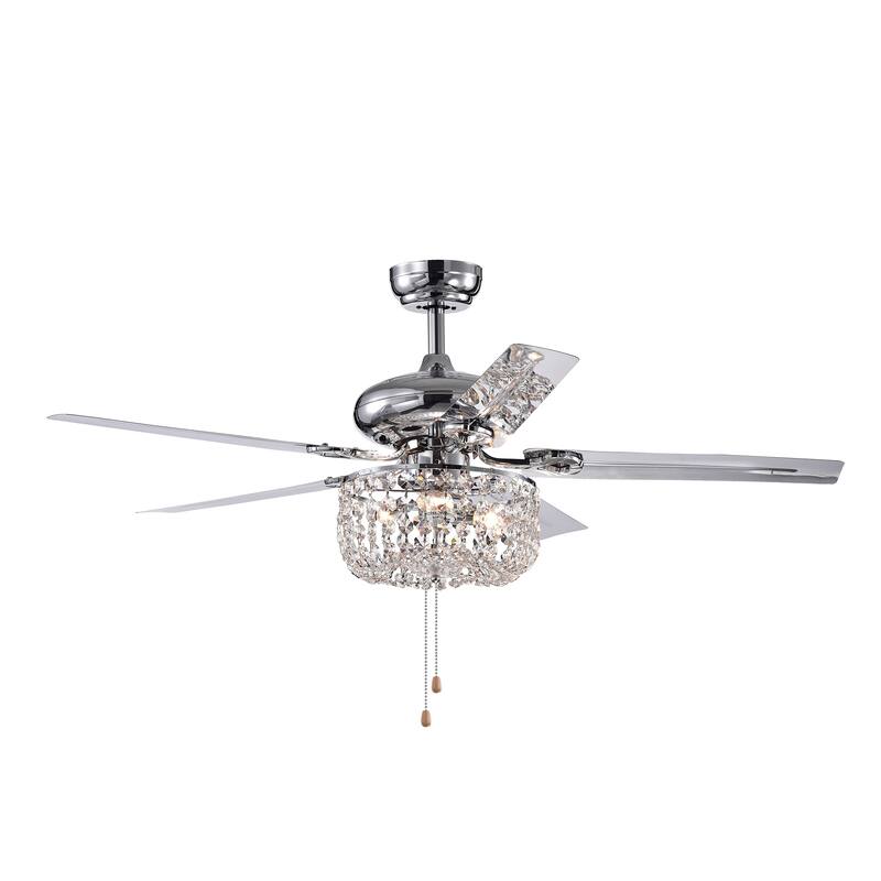 42-inch Chrome Lighted Ceiling Fan