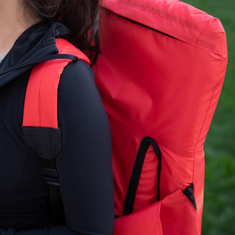 Backpack Reclining Padded Stadium Chairs with Armrests & Storage Pockets