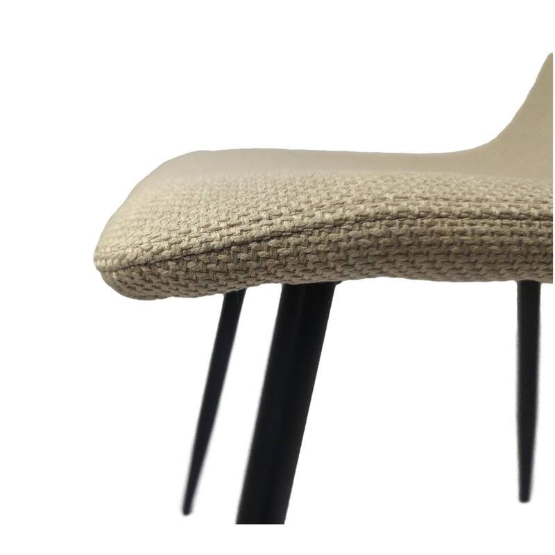 Dining Chairs Set of 4, Beige Linen Upholstered Dining Table Chair