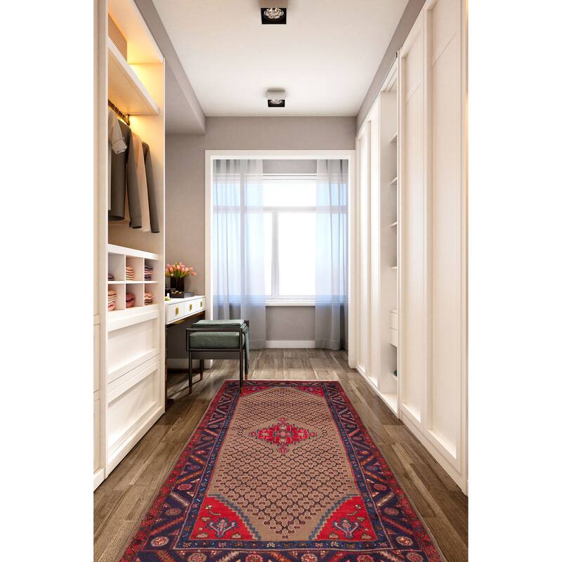 ECARPETGALLERY Hand-knotted Anatolian Vintage Brown Wool Rug - 3'8 x 7'11