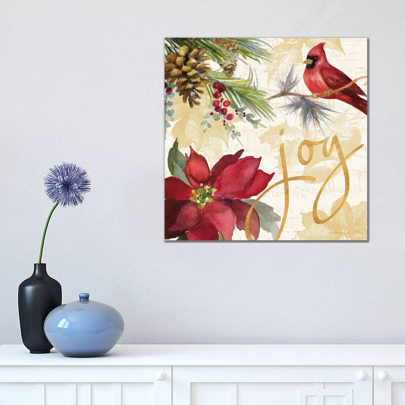 iCanvas "Christmas Poinsettia I" by Lanie Loreth Canvas Print - 18x18x1.5
