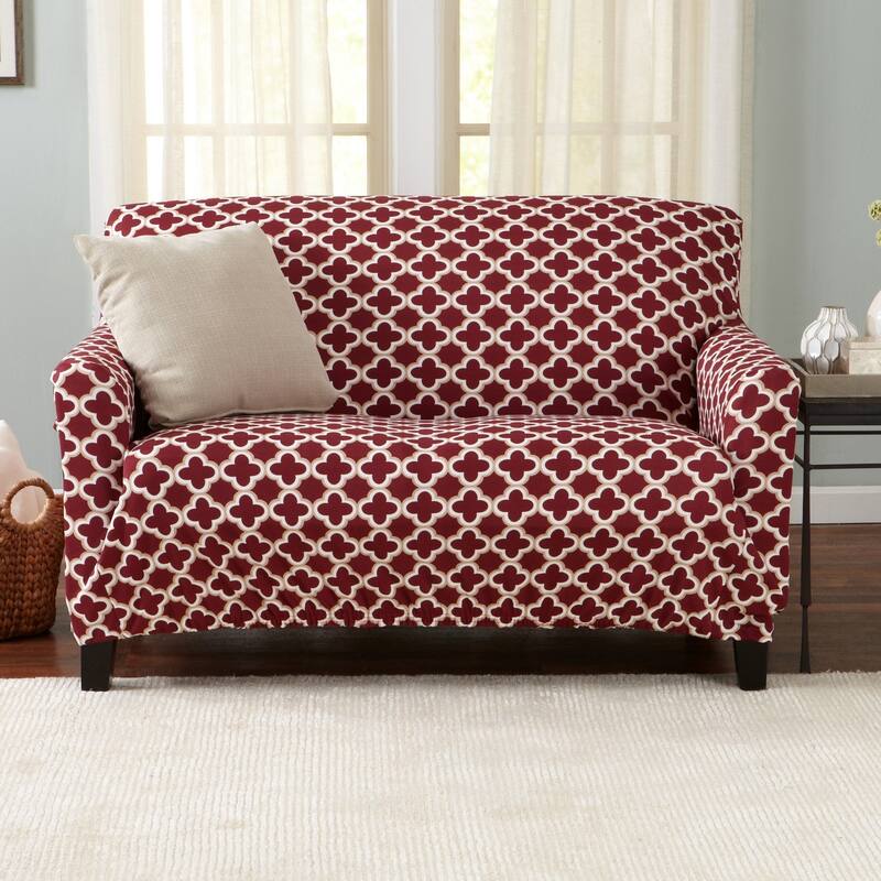 Premium Stretch Printed Loveseat Slipcover - Love Seat
