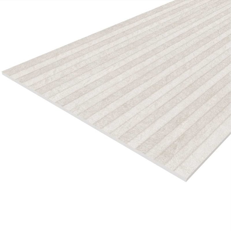 Crete 12x40 Matte Ceramic Relief Wall Tile - Large Format