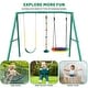 preview thumbnail 6 of 6, 440lbs Heavy Duty A-Frame Metal Swing set Frame with 5 Hanging Hooks