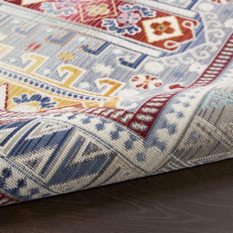 HomeRootsFloral Bohemian Rectangle Area Rug - 118' X '94' X '0.5