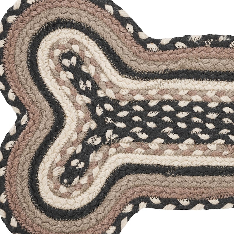 Sawyer Mill Charcoal Creme Indoor/Outdoor Medium Bone Rug 15x23 - 3'6"