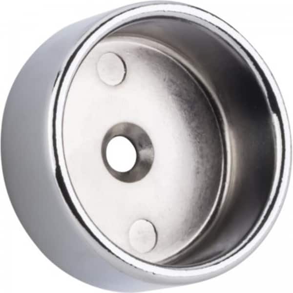 slide 1 of 1, Hardware Resources Closed Press Fit Closet Rod Mounting Bracket for Polished Chrome