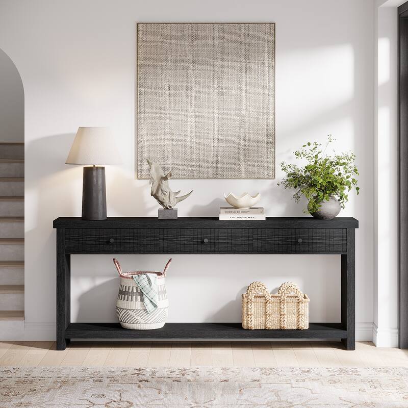 70.9" Extra Long Console Table with Drawers & Storage, Entryway Sofa Couch Foyer Accent Table for Living Room Hallway Entrance