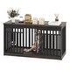 preview thumbnail 10 of 38, Moasis Extra Large Dog Crate Furniture with Sliding Doors