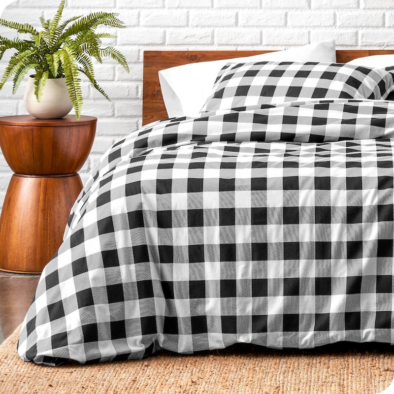 Bare Home Cotton Flannel Duvet Cover and Sham Set