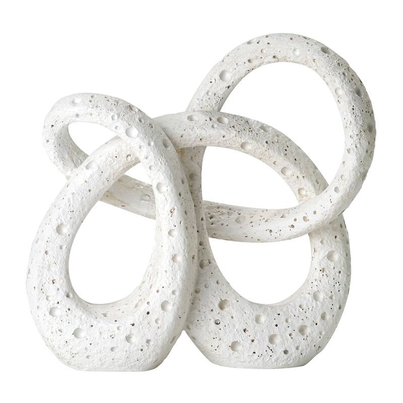 American Art Decor Infinite Curves 2-Piece Resin Table Top Knots Decor - 7.5" x 7.5", 5" x 5.75"