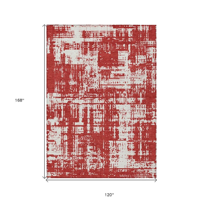 HomeRoots Abstract Transitional Rectangle Outdoor Rug