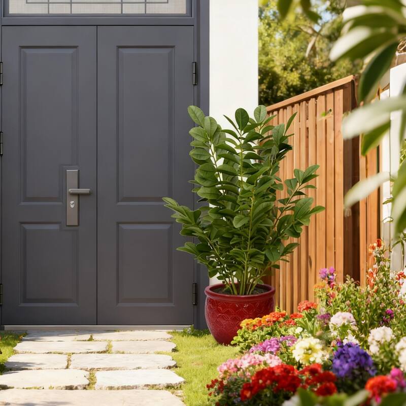 3 Handmade Ceramic Planter Set for Monstera Large Plants Glossy Finish