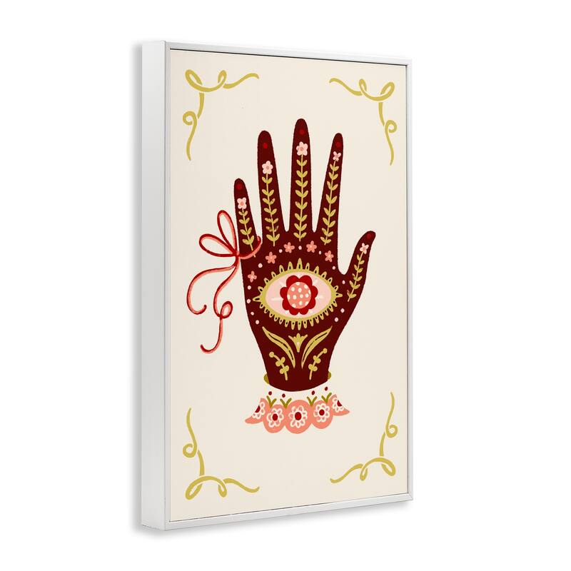 Stupell Boho Folk Style Hand Framed Giclee Art Design By Hannah Moren