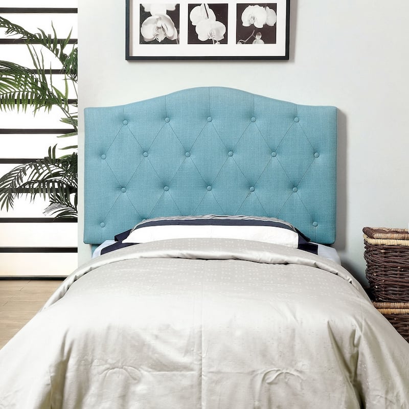 Furniture of America Kiff Modern Flax-Fabric Tufted Headboard