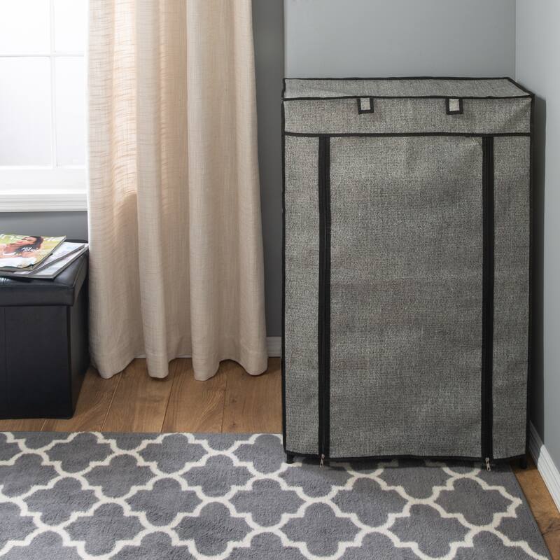 Simplify 5 Tier Shoe Organizer with Cover - 24" wide
