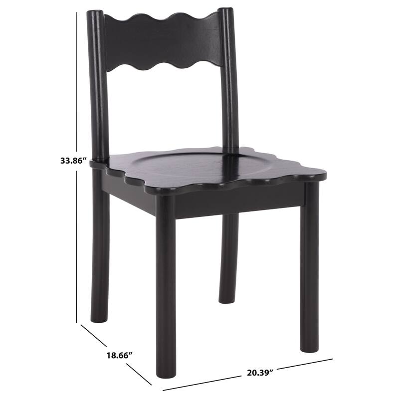 SAFAVIEH Home Nolly Scallop Dining Chair (Set of 2) - 20"W x 19"D x 34"H