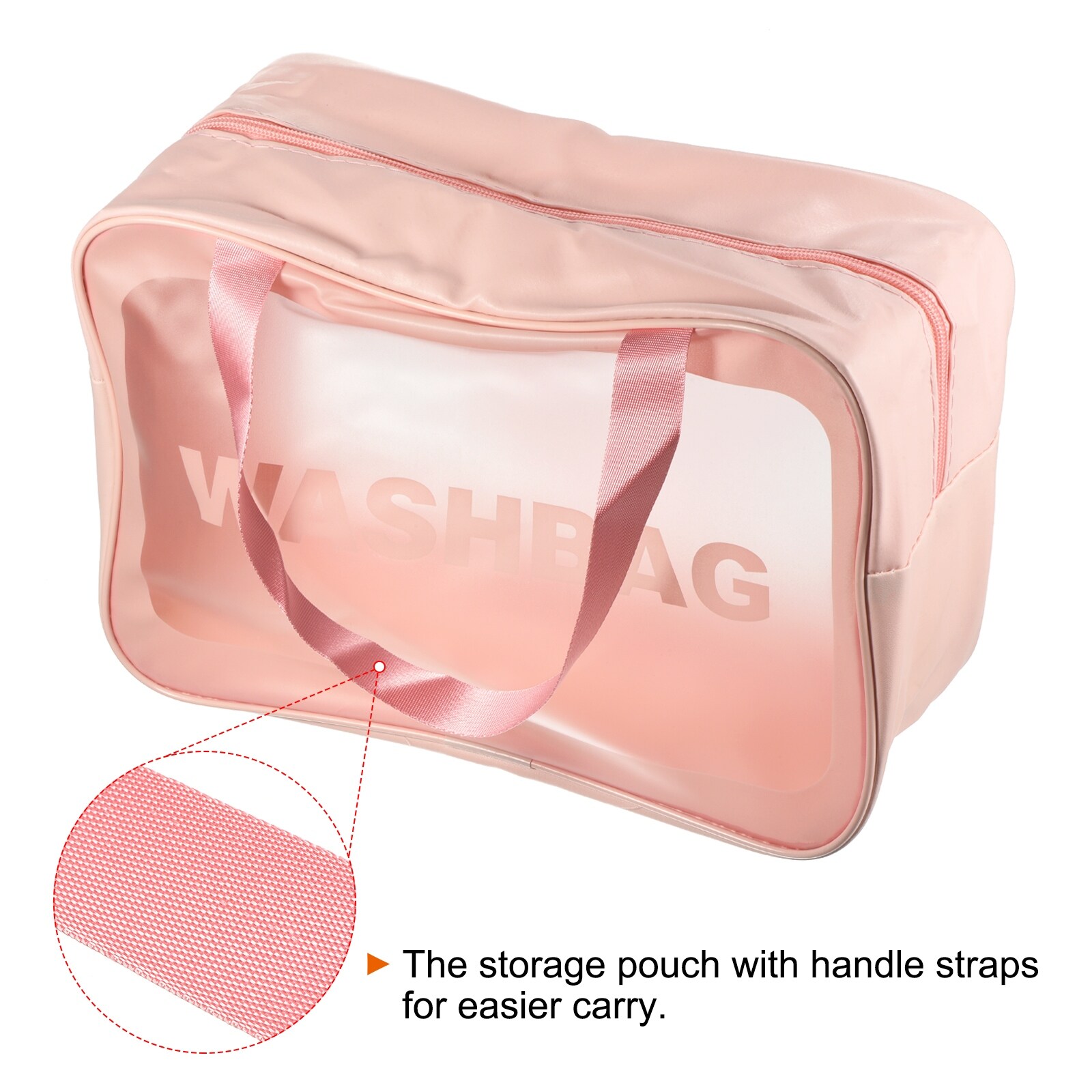 Clear Toiletry Bag PVC Makeup Bags Cosmetic Pouch with Zipper Handle Bed Bath Beyond 36254726