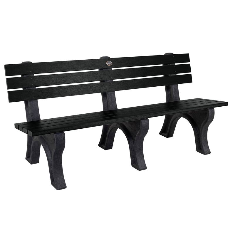 HIGHWOOD PROFESSIONAL Aurora Traditional 6 ft Commercial Park Bench - Black